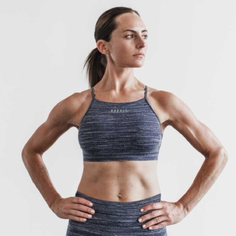 NWT NOBULL Women’s High-Neck Sports Bra - XS - Navy Melange